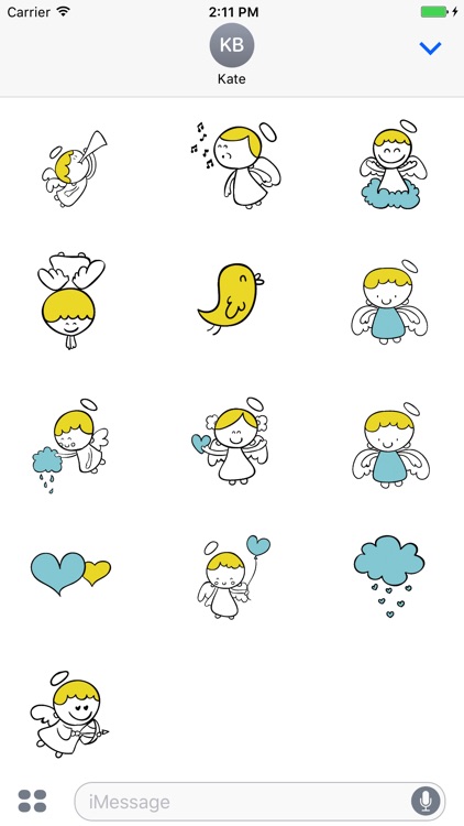 Animated Little Angel Stickers