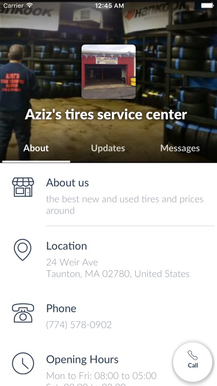 Aziz's tires service center by AppsVillage