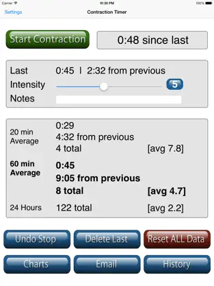 Captura 1 Labor and Contraction Timer iphone