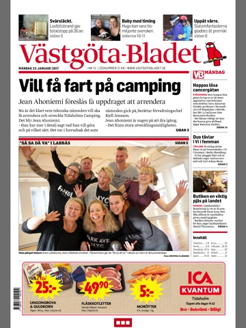 Västgöta-Bladet e-tidning screenshot 2