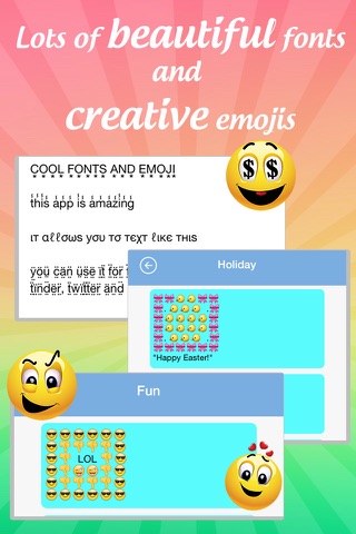 Emoji, Fonts, Emoticons for text message, comments screenshot 4