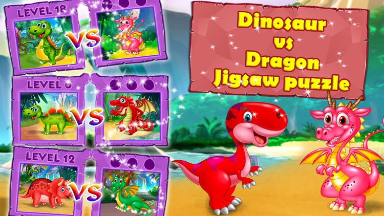 Dinosaur vs dragon: Puzzle screenshot-3