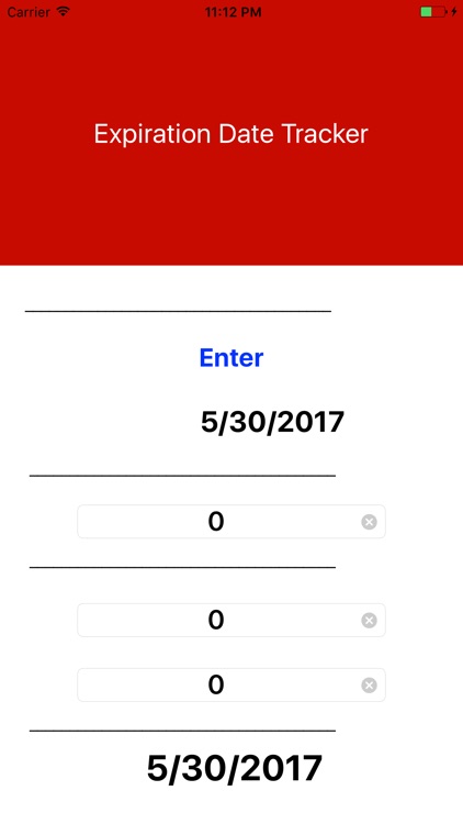 Expiration Date Tracker