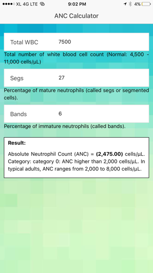 ANC Calculator - Absolute Neutrophil Count(圖2)-速報App