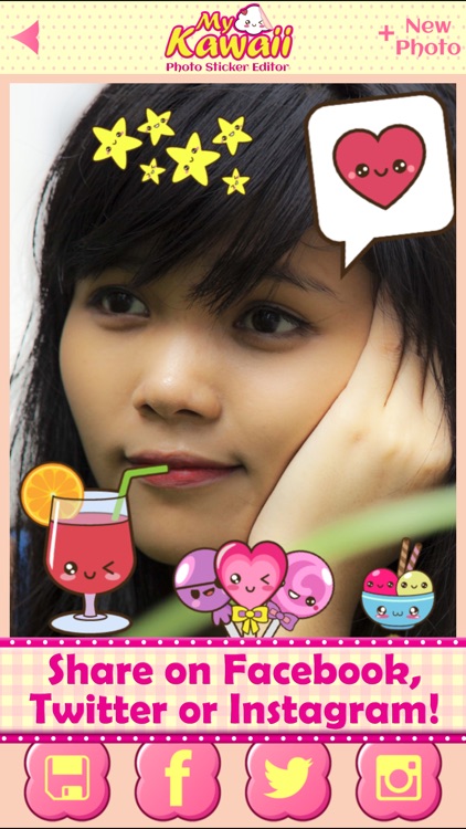 Kawaii Photo Editor: Add Cute Stickers & Fun Emoji screenshot-4