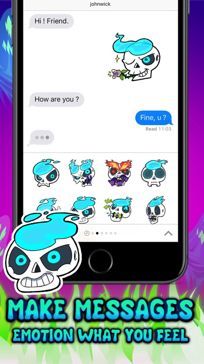 Skullboy Stickers Emoji Keyboard By ChatStick