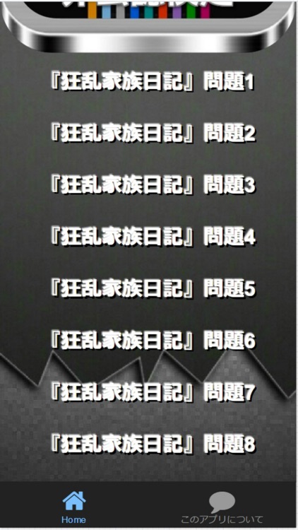 クイズ for『狂乱家族日記』非公認検定 全40問