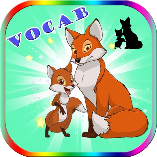 Animals vocabulary puzzle learning game for kids icon