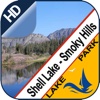 Shell & Smoky offline chart for lake - park trails