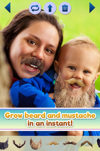 Beard and Mustache Grow Face Sticker.s Photo Booth screenshot 2