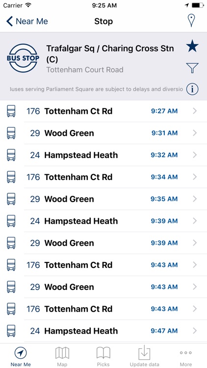 London Bus Live Departures