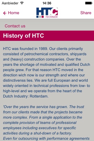 HTC Techniek screenshot 2