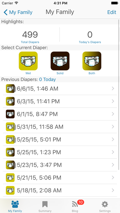 Basic Baby Diapers - diapers log and track screenshot 3