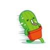 Funny Cactus Emoji Sticker