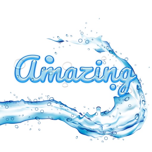 Compliment - Cool Water Text Stickers