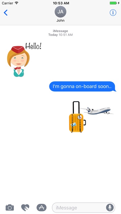 flight attendant emoji text