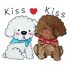 Watercolor Couple of Adorable Poodle Dogs Stickers