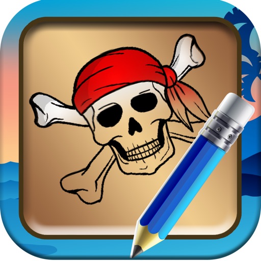 Draw and Paint Pirate Games Pro for Kids icon