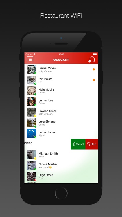 Egocast. WiFi social group