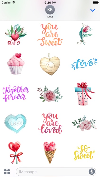 Animated Love Quotes Stickers by APPBUBBLy