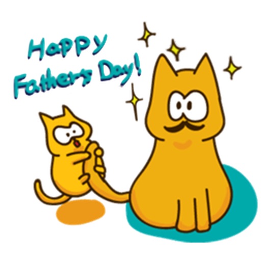 Father's Day 2017 Of Cute Cat Sticker