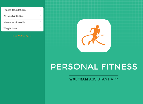 Wolfram Personal Fitness Assistant App - náhled