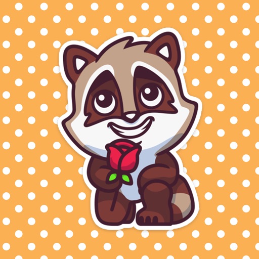 Little Cute Raccoon Stickers Pack for iMessage