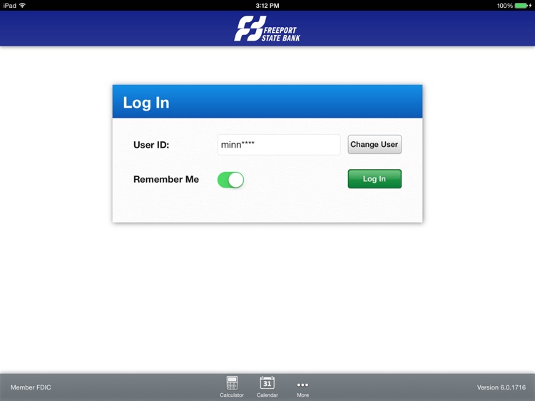 Freeport State Bank Mobile Banking for iPad