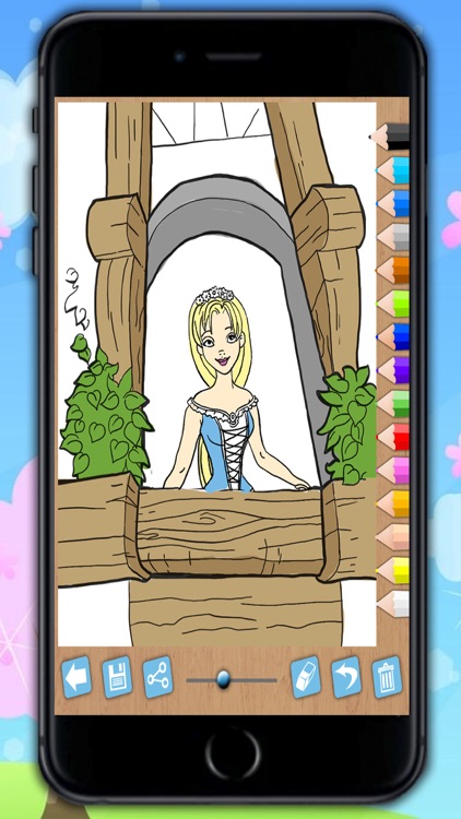 Paint Rapunzel coloring princesses fingerprinting screenshot-4