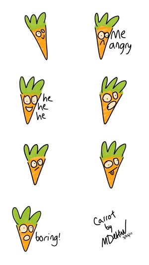 Carrot stickers for iMessage, photo keyboard emoji(圖5)-速報App