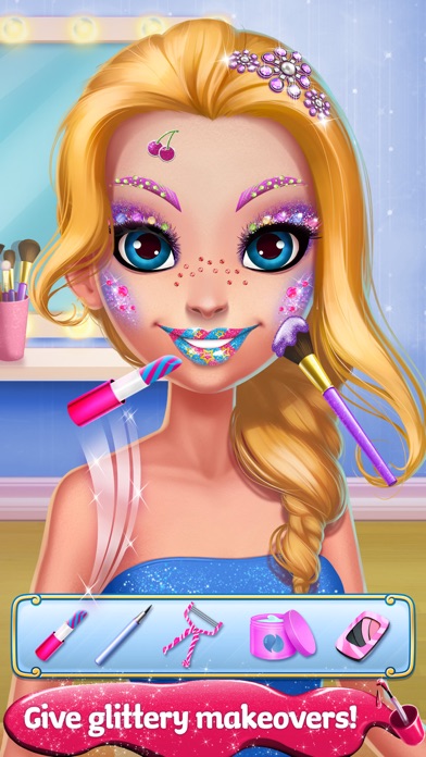 Glitter Makeup - Sparkle Salon Game for Girls Screenshot 2