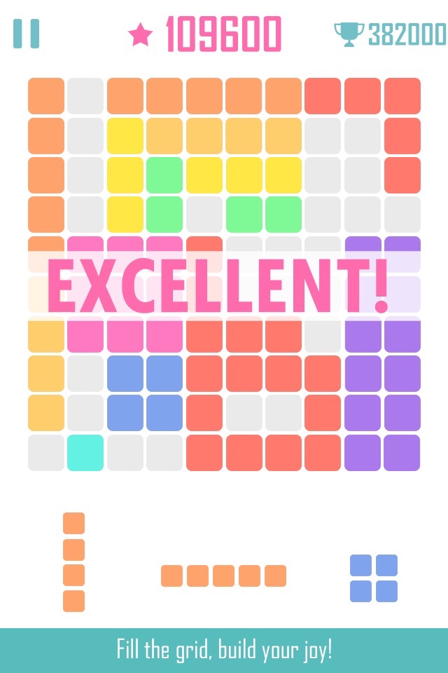 Fill Grid Square & Hexagon blocks fever hex puzzle screenshot 2