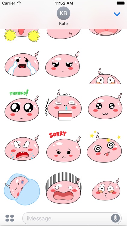 Pink Min Sticker - Cute Balloons Emoji GIF