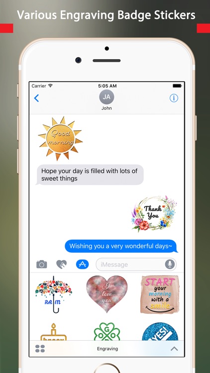 Engraving - Animated Chat Badge Stickers