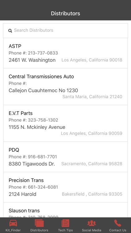 Precision International Kit Finder