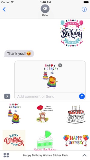 Happy Birthday Wishes Sticker Pack