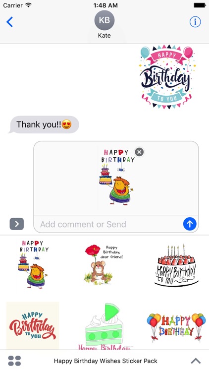 Happy Birthday Wishes Sticker Pack