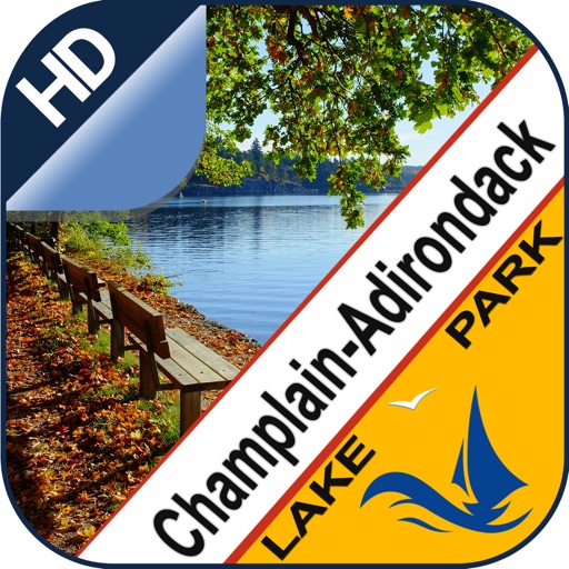 Champlain & Adirondack Mountains lake & park trail