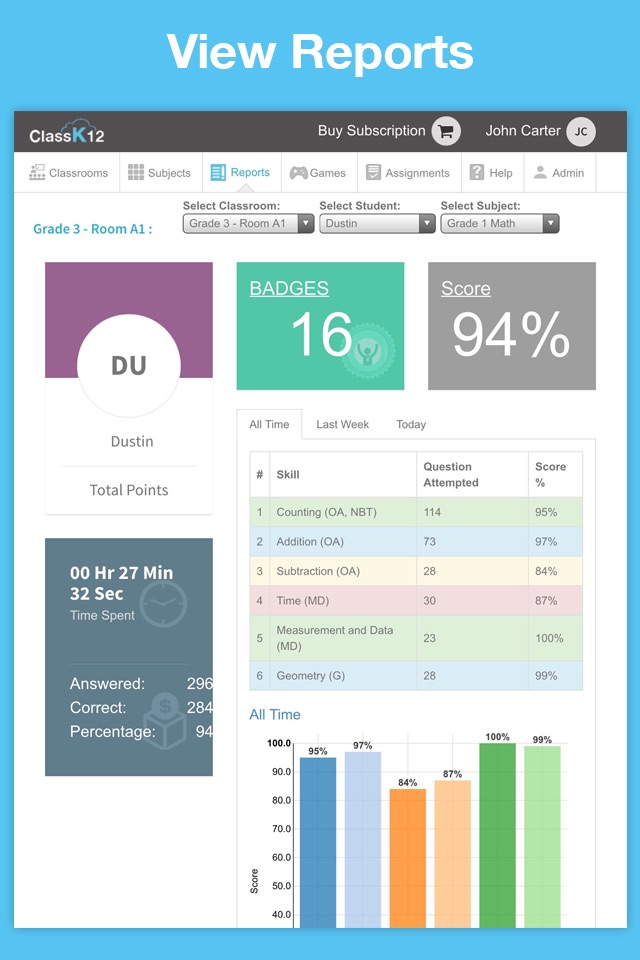 ClassK12 Kids Math, ELA, coding, cool games & more screenshot 4