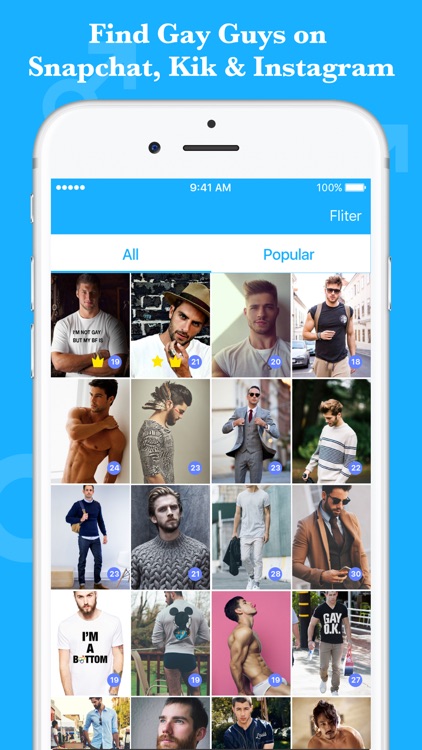 Gay Dating Hookup Chat App for Kik & Snapchat. 