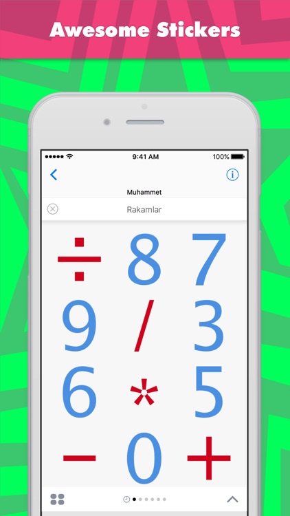 Numbers stickers by Muhammet