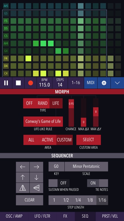 Xynthesizr: 32-step matrix sequencer/synthesizer screenshot-3