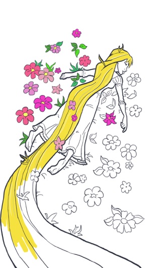 Paint Princess Rapunzel – Drawings to color PRO(圖1)-速報App