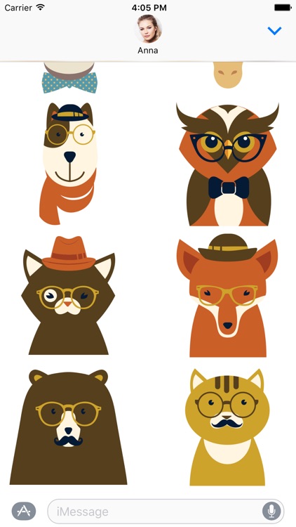 Hipster Sticker Pack for iMessage