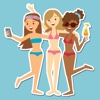 Beach Vacation Summer Fun &amp; Friends Sticker Pack