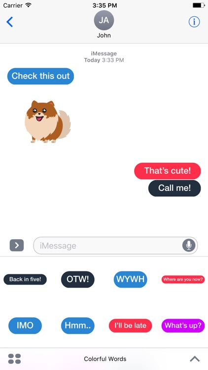 Colorful Words - daily text bubbles stickers