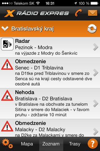 Dopravný servis Rádia Expres screenshot 3