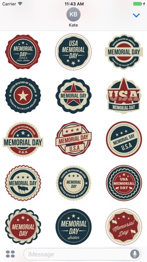 Happy Memorial Day Sticker Pack(圖3)-速報App