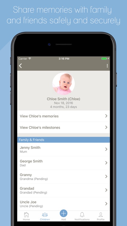 MyBabyBio: Online Baby Diary