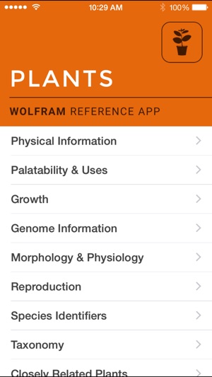 Wolfram Plants Reference App